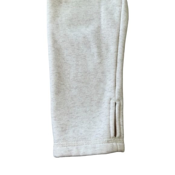 Athleta Cozy Karma Asymmetrical Mock Neck Funnel pullover Fleece Small Oatmeal - Picture 4 of 9